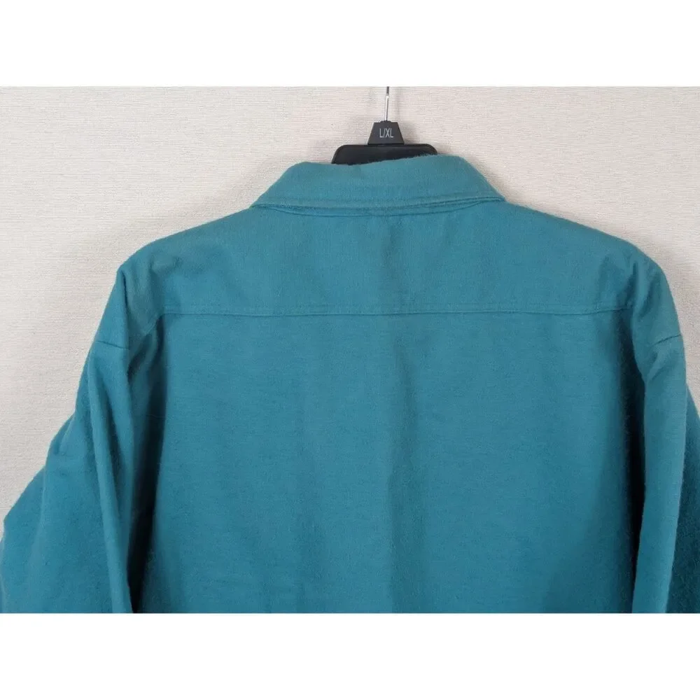 Vintage Five Brothers Flannel Shirt Blue Men's Size Large Neck 16 - 16 1/2 - Picture 4 of 14